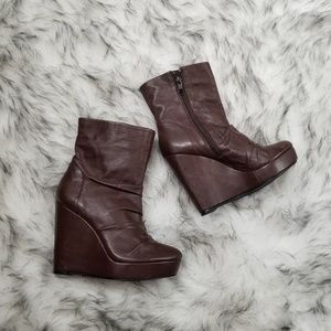 Leather Booties Designer Ankle Boots Size 6